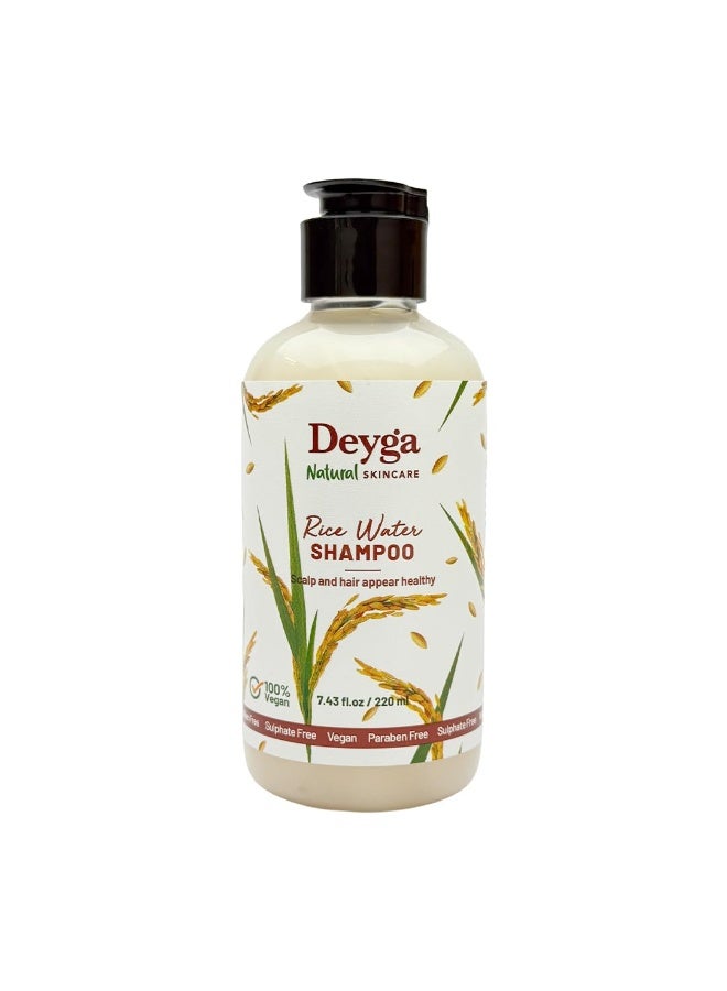 Deyga Rice Water Shampoo (220 ml) | Controls Frizz & Hair Fall | Deeply Cleanses Scalp | Strengthens Hair | Free from Paraben & Sulfate - Image 1
